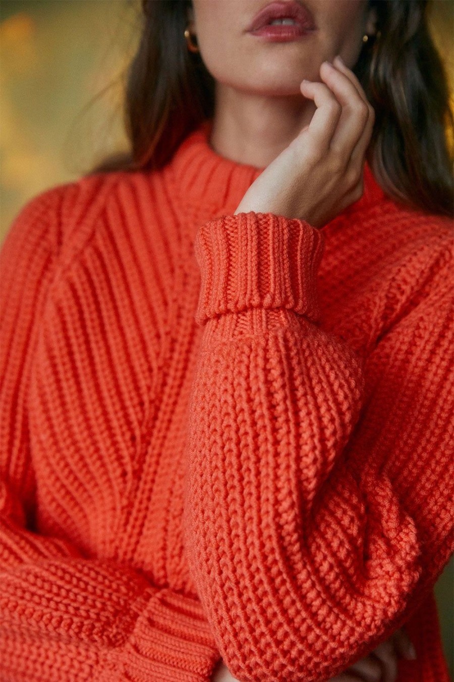 Vetements Soi Paris | Pull Envoutant En Laine Orange Jupiter