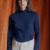 Vetements Soi Paris | Sous-Pull En Coton Bleu Marine