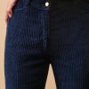 Vetements Soi Paris | Pantalon Idealiste En Velours Bleu Nuit