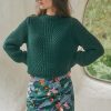 Vetements Soi Paris | Pull Envoutant En Laine Vert Saturne