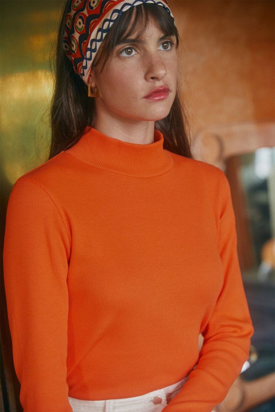 Vetements Soi Paris | Sous-Pull En Coton Mandarine